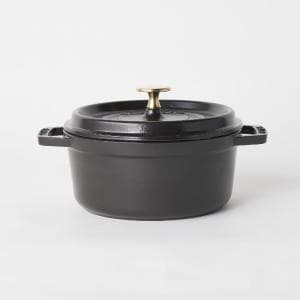 ストウブ/staub ピコ・ココット ラウンド ブラック 18cm 40509-485　IH対応のピコココットラウンド