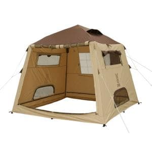 ディーオーディー/DOD OUCHI TENT おうちテント ブラウン T4-825-BR　おうち型のワンタッチテント