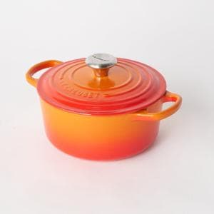 ル・クルーゼ/LE CREUSET シグニチャー ココット・ロンド オレンジ 18cm　ル・クルーゼを代表する鋳物ホーロー鍋