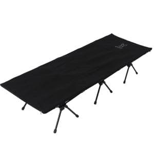 ディーオーディー/DOD TAKIBI COT タキビコット ブラック CB1-788-BK　焚き火のそばで食べる、くつろぐ、寝ることができる。焚き火好きのためのハイ＆ローコット