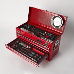 京都機械工具 9.5sq.スタンダードセット66点(3段3引出し) レッド SK36624X　累計台数N0.1の自動車整備の決定版