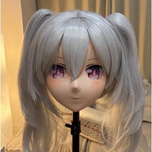 美少女着ぐるみ　ウィッグ付き全頭面マスク