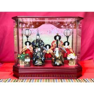 【雛人形】創作美峰 福仙-七人飾り（アクリルケース）