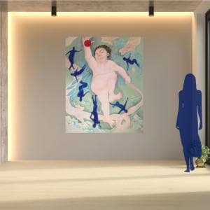 自然由来絵画　「天地人＿天」100号