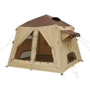 ディーオーディー/DOD OUCHI TENT おうちテント ブラウン T4-825-BR　おうち型のワンタッチテント