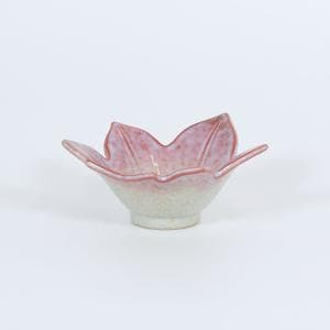 丼・鉢 小付八手ピンク吹 レッド 13cm