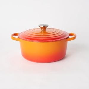 ル・クルーゼ/LE CREUSET シグニチャー ココット・ロンド オレンジ 22cm　ル・クルーゼを代表する鋳物ホーロー鍋