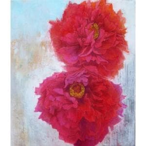 絵画　アート　日本画　「賀詞」　F10　源由紀子