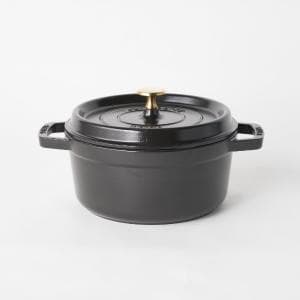 ストウブ/staub ピコ・ココット ラウンド ブラック 22cm 40509-305　IH対応のピコココットラウンド