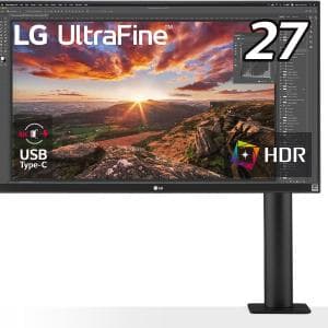エルジー/LG LG UltraFineDisplay Ergo 27インチ 27UN880-B　自由自在に高さを変えられるモニター
