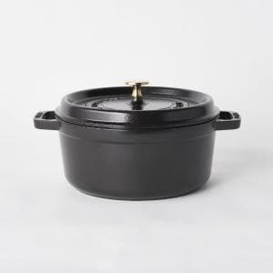 ストウブ/staub ピコ・ココット ラウンド ブラック 24cm 40500-241　IH対応のピコココットラウンド