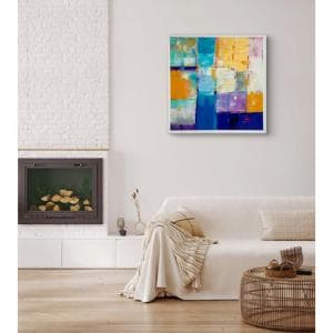 絵画　アート　油絵抽象イロアソビ　森田和昌　53㎝角