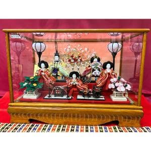 【雛人形】東京 久月作-五人飾り（アクリルケース）