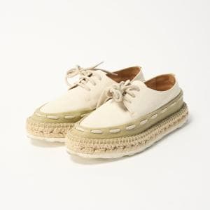 ボッテガ ヴェネタ/BOTTEGA VENETA エスパドリーユ オフホワイト 37サイズ 24.0cm　麻が夏らしいカジュアルシューズ