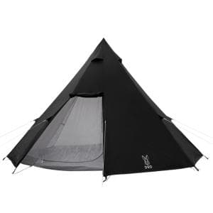 ディーオーディー/DOD ONE POLE TENT(L) ワンポールテントL ブラック T8-200-BK　簡単に設営できてコンパクトに収納できる8人用ティピー型テント