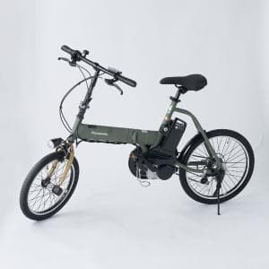 パナソニック/Panasonic 折りたたみ電動アシスト自転車 オフタイム マットオリーブ×デザートイエロー BE-FW071G 簡単折りたたみでコンパクトに