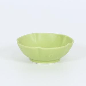 丼・鉢 小鉢菊型新緑 グリーン 10cm