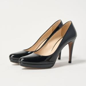 プラダ/PRADA パンプス ブラック 36 1/2サイズ 23.5cm　使用シーンを選ばないブラックパンプス