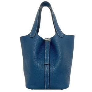 エルメス/HERMES ピコタンロックPM ブルージーン　鮮やかなブルーが特徴的なハンドバッグ