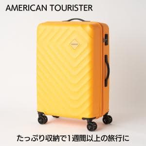 アメリカンツーリスター/AMERICAN TOURISTER SENNA SPINNER 76/28 EXP ポップコーンイエロー Lサイズ qc5-006　たっぷり収納で1週間以上の旅行に