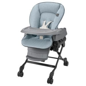 コンビ/Combi ホワイトレーベル ネムリラ AUTO SWING BEDi Long スリープシェル EG ミンティブルー 117523　1才頃まで、極上スイング。広々空間で、心地よい眠りを。