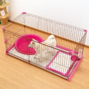 リッチェル/Richell ペット用お掃除簡単サークル150-80 ピンク 89181 　お掃除簡単でいつも清潔！ペットケージ