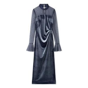 snidel シアードッキング ベロア ドレス ワンピース